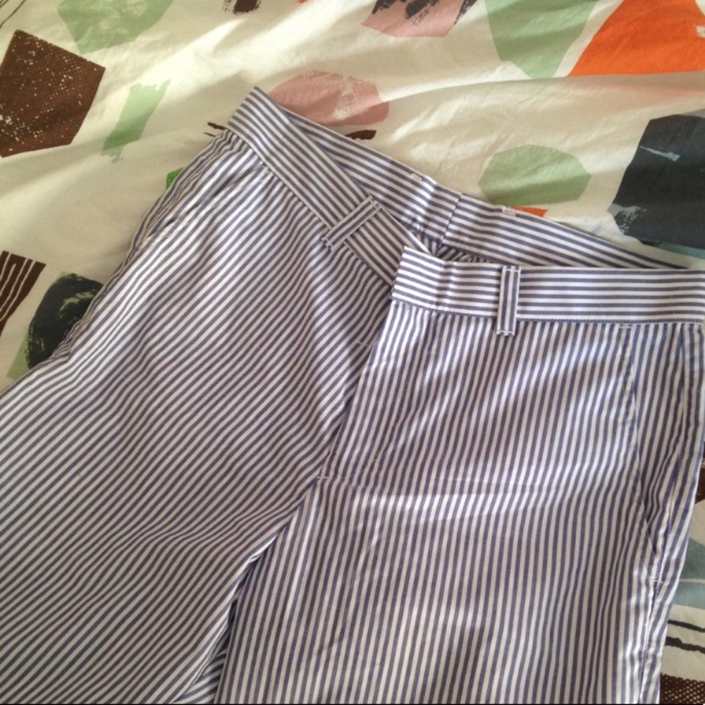 American apparel nwt striped blue and white pants